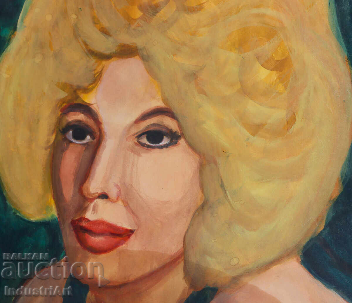 Beautiful watercolor painting, female portrait - 5