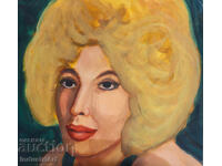 Beautiful watercolor painting, female portrait