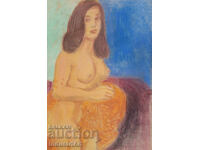 Desen frumos pastel portret feminin corp gol