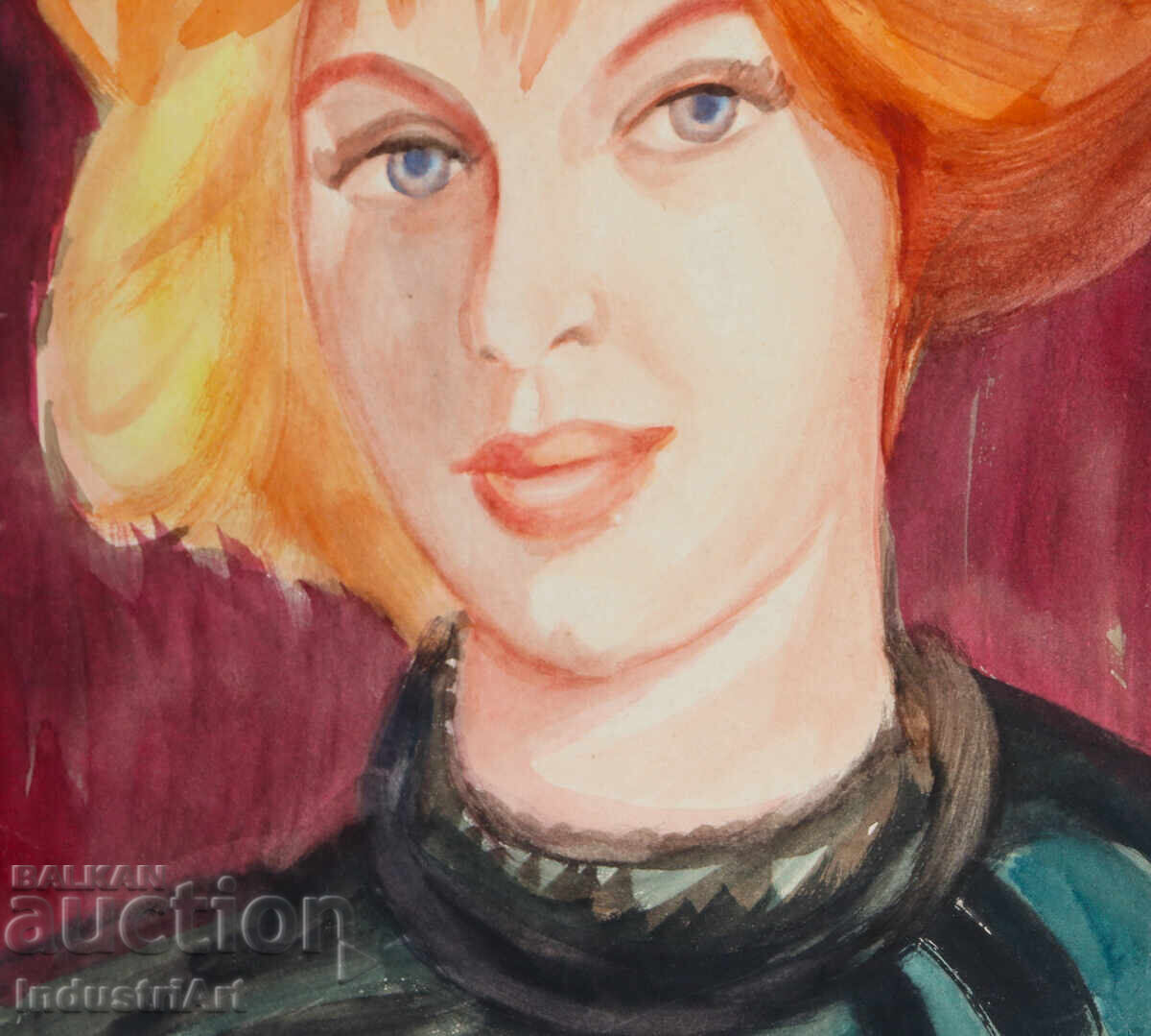 Όμορφη ακουαρέλα γυναικείο πορτρέτο - 5