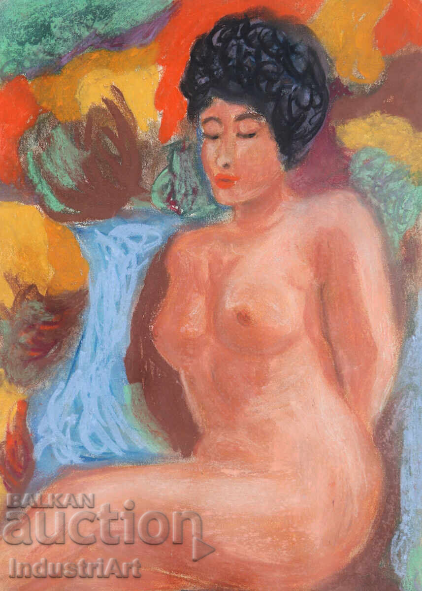 Όμορφη παστέλ ζωγραφιά γυναικείο πορτρέτο γυμνό σώμα με τιμή 100.00 BGN | € 51.13 Όμορφη παστέλ ζωγραφιά γυναικείο πορτρέτο γυμνό σώμα με τιμή 100.00 BGN | € 51.13