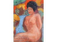 Desen frumos pastel portret feminin corp gol