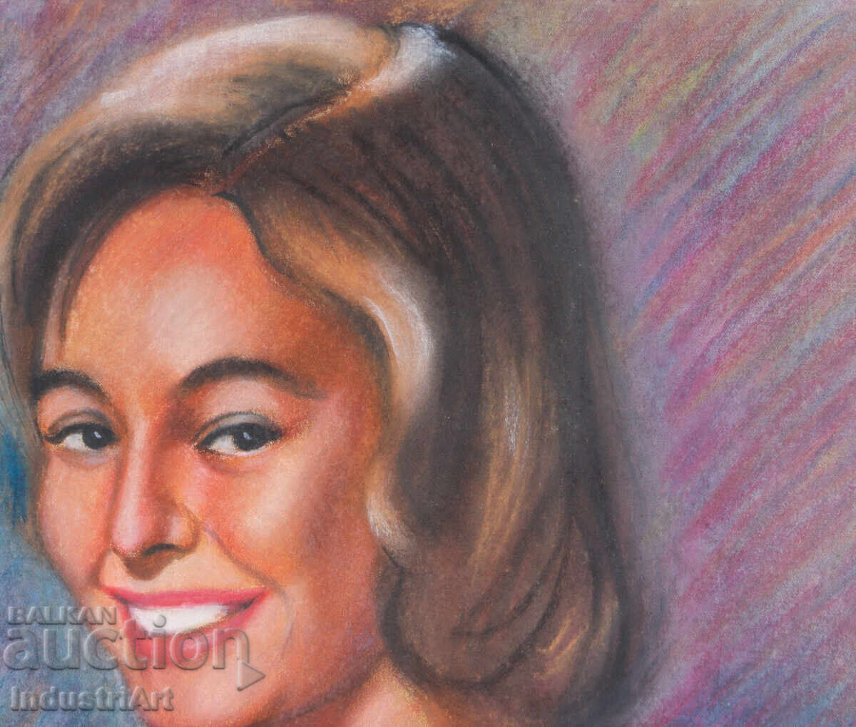 Livrarea Desen frumos pastel portret feminin