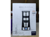 Cafetieră programabilă BEEM, Thermo 2 Go, cu râșniță integrată