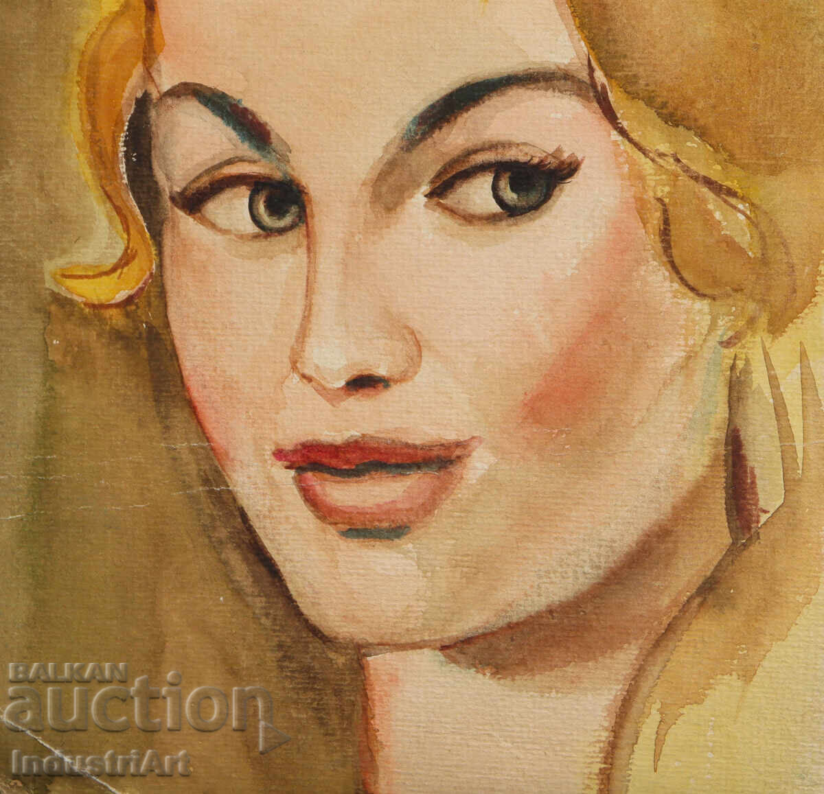 Картина акварел женски портрет - 5