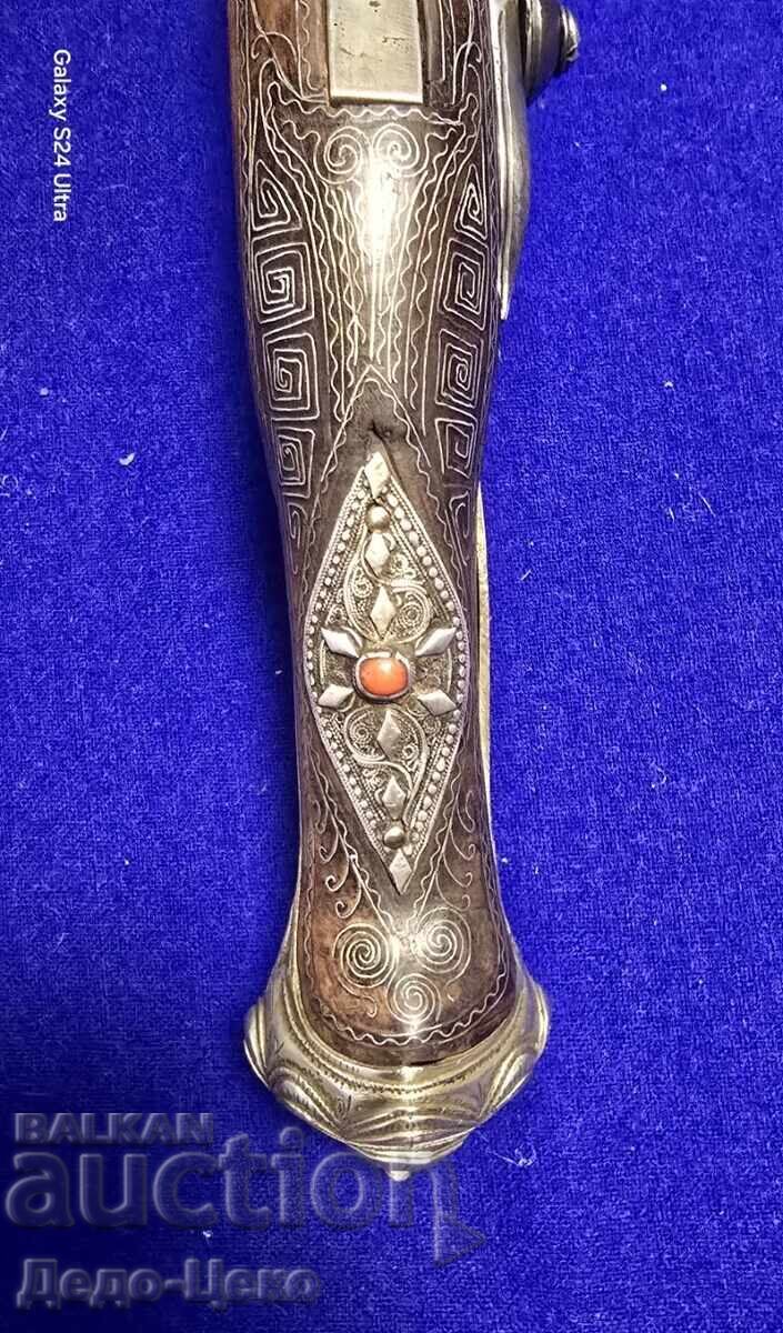 Silver Flintlock Pistol - 6