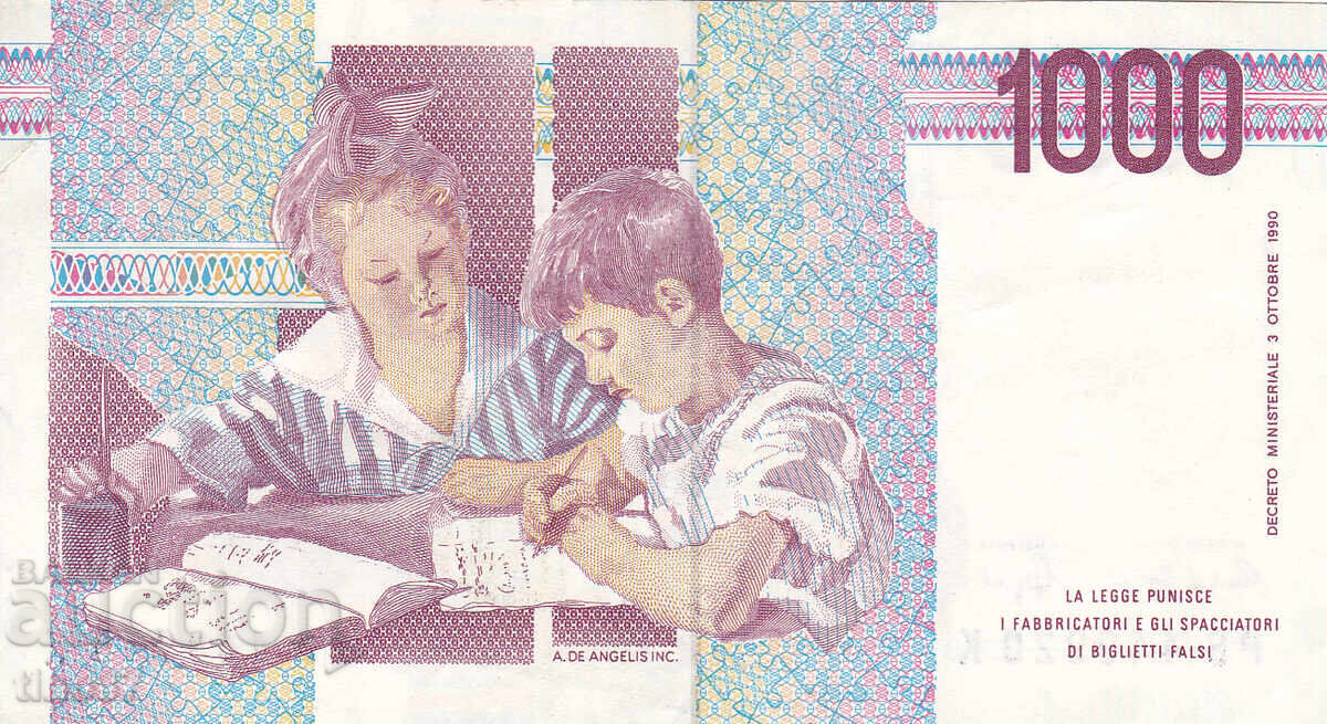 Auction  tino37 - ITALY - 1000 LIRE - 1990 - VF