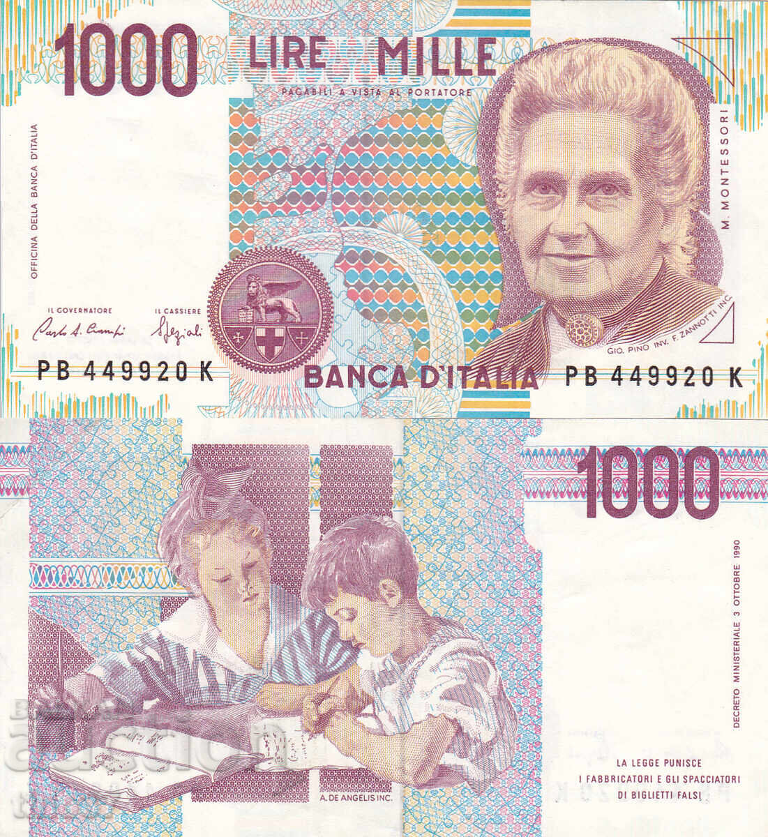 tino37 - ITALY - 1000 LIRE - 1990 - VF