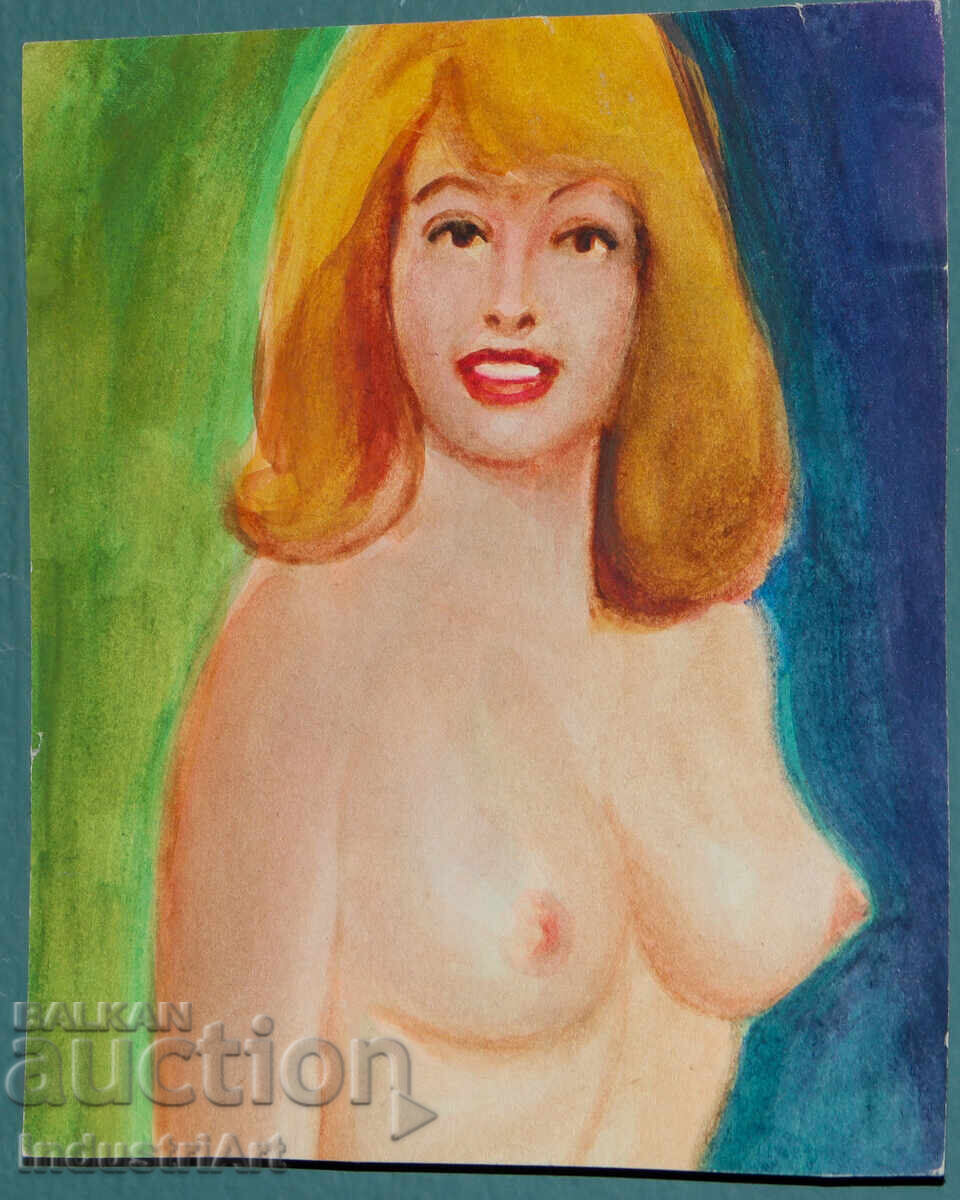 Erotic painting female portrait nude body with price 100.00 BGN | € 51.13