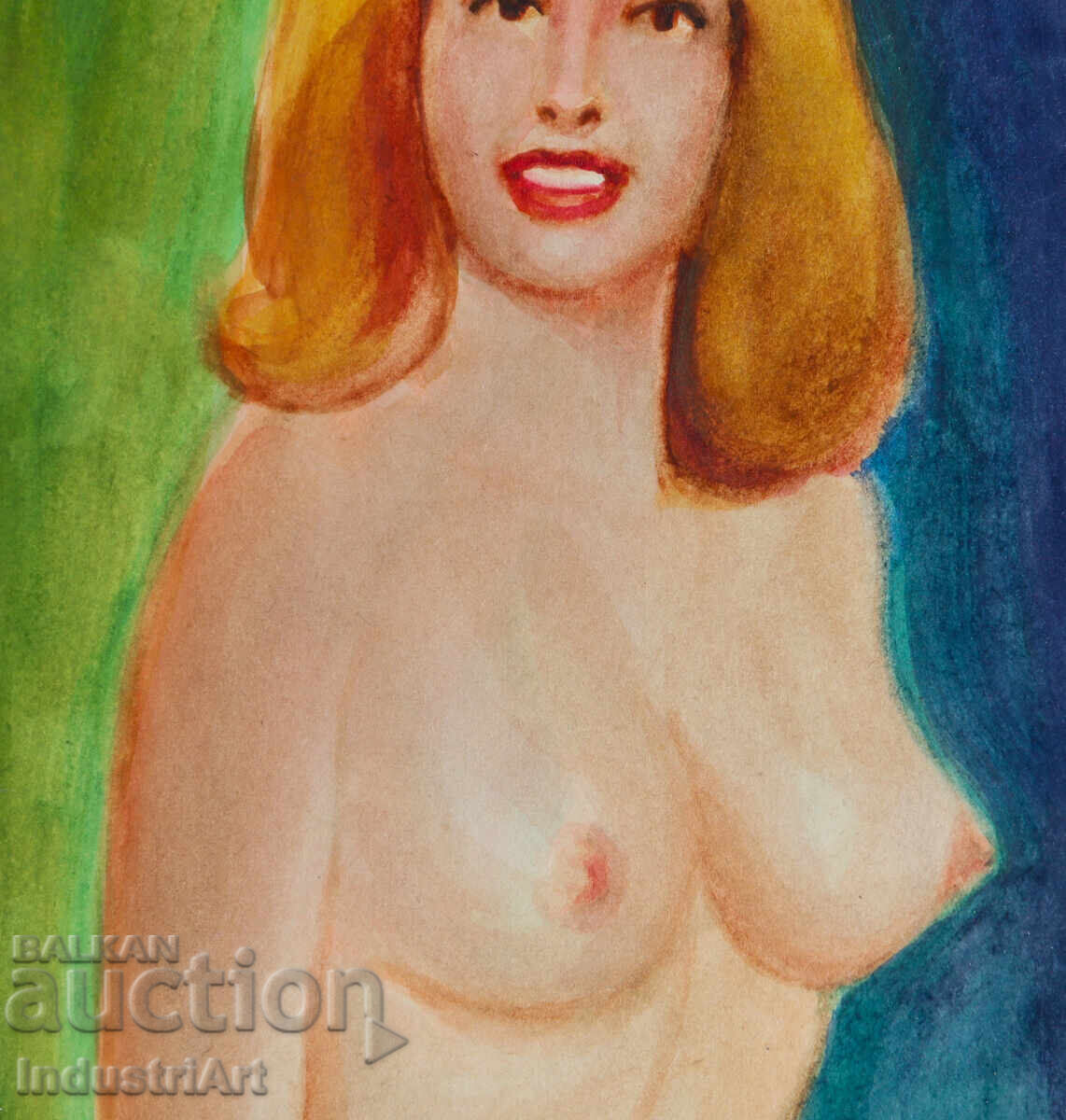 Erotic painting female portrait nude body - 5