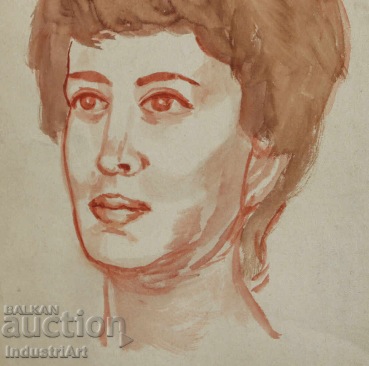 Картина акварел женски портрет - 5