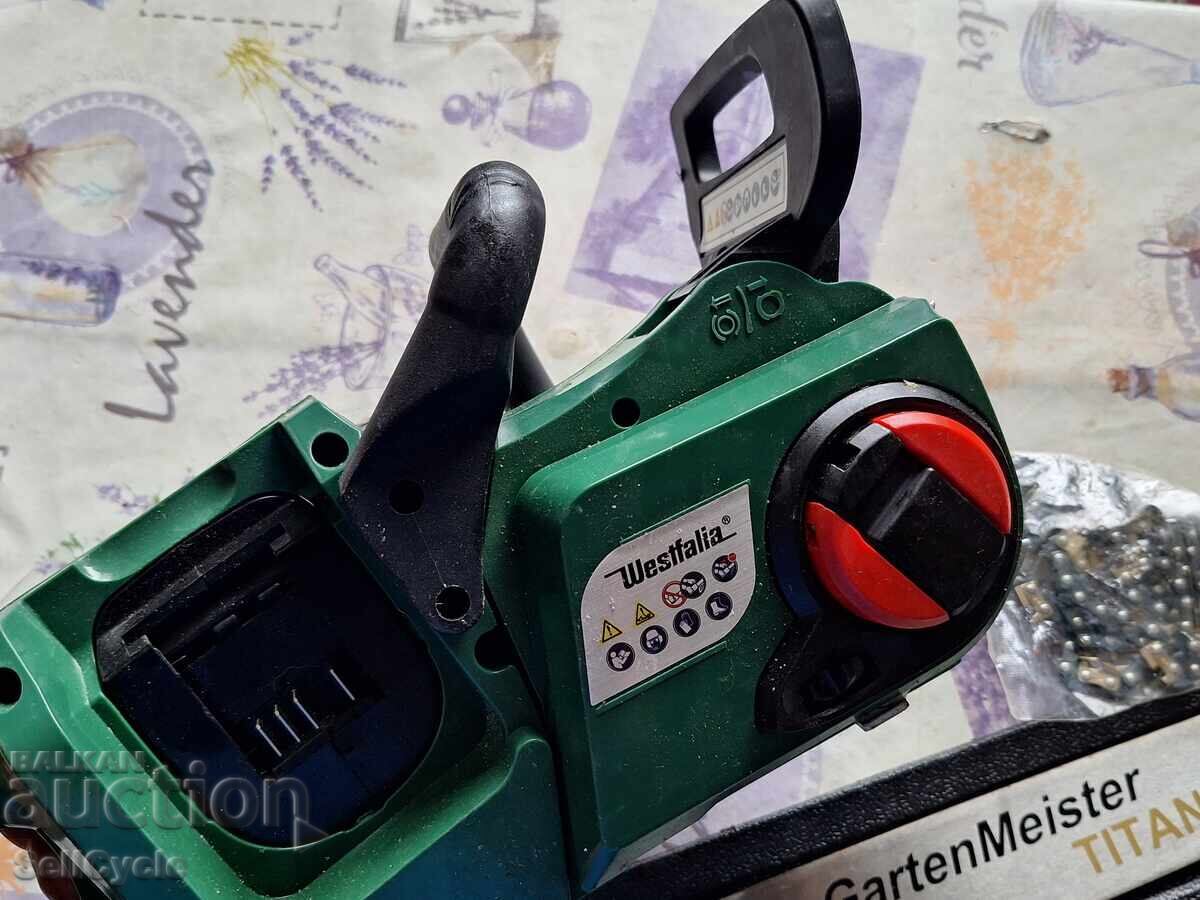 Auction ✅ CORDLESS CHAINSAW/WOOD CUTTER WESTFALIA 18V❗ Auction ✅ CORDLESS CHAINSAW/WOOD CUTTER WESTFALIA 18V❗