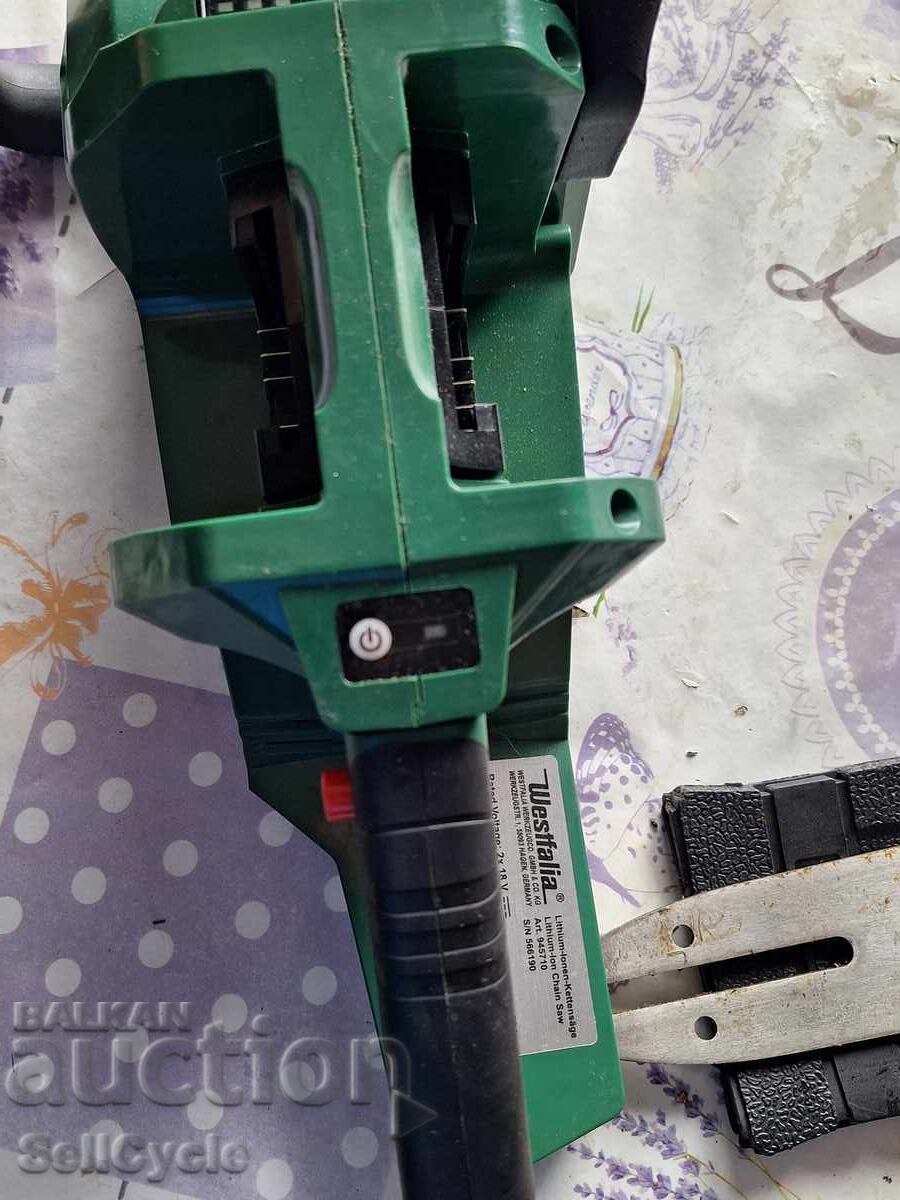 Delivery of ✅ CORDLESS CHAINSAW/WOOD CUTTER WESTFALIA 18V❗ Delivery of ✅ CORDLESS CHAINSAW/WOOD CUTTER WESTFALIA 18V❗