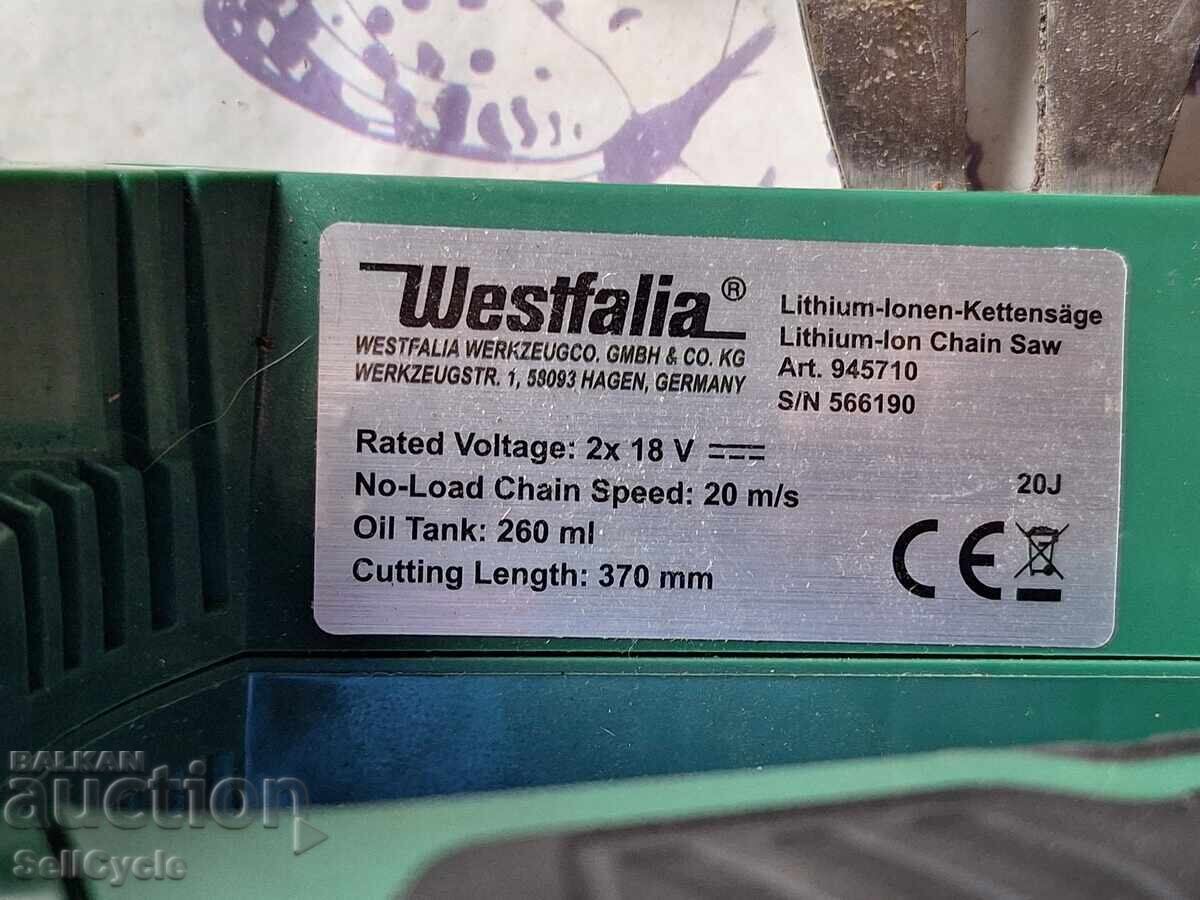 ✅ CORDLESS CHAINSAW/WOOD CUTTER WESTFALIA 18V❗ - 5 ✅ CORDLESS CHAINSAW/WOOD CUTTER WESTFALIA 18V❗ - 5