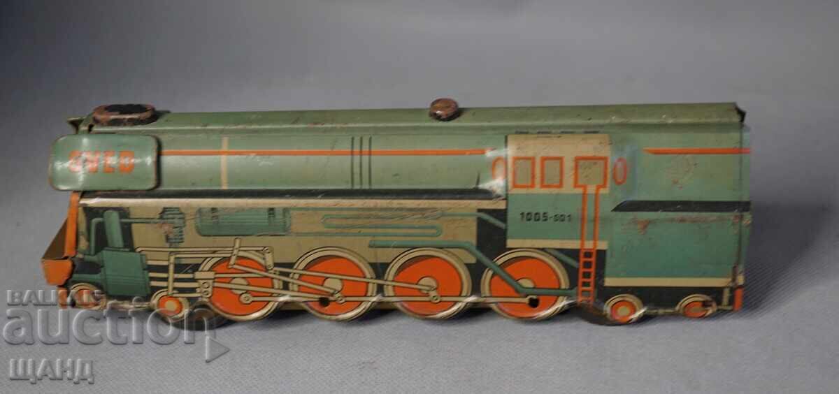 Auction  Old Czech metal toy model train locomotive