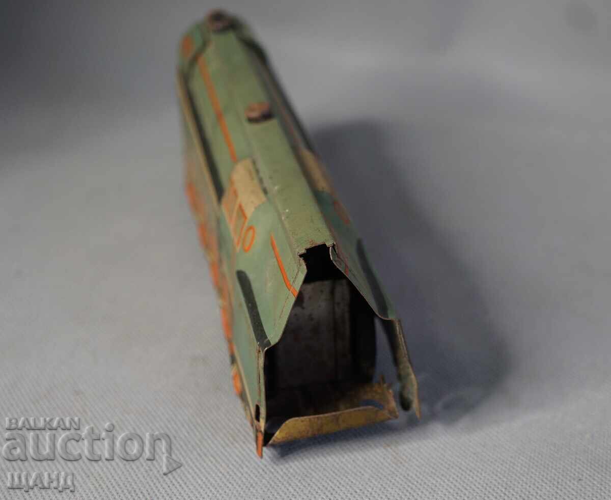 Delivery of Old Czech metal toy model train locomotive