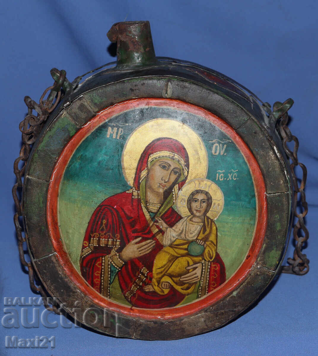 Livrarea Bucolică veche pictată, iconă