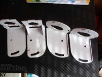 Metal brackets, solid, exterior mounting, 4 pieces, BZC