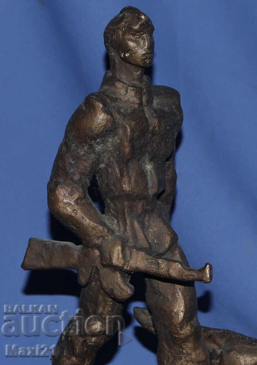 Handmade Bronze Sculpture Border Guard with Dog with price 600.00 BGN | € 306.78