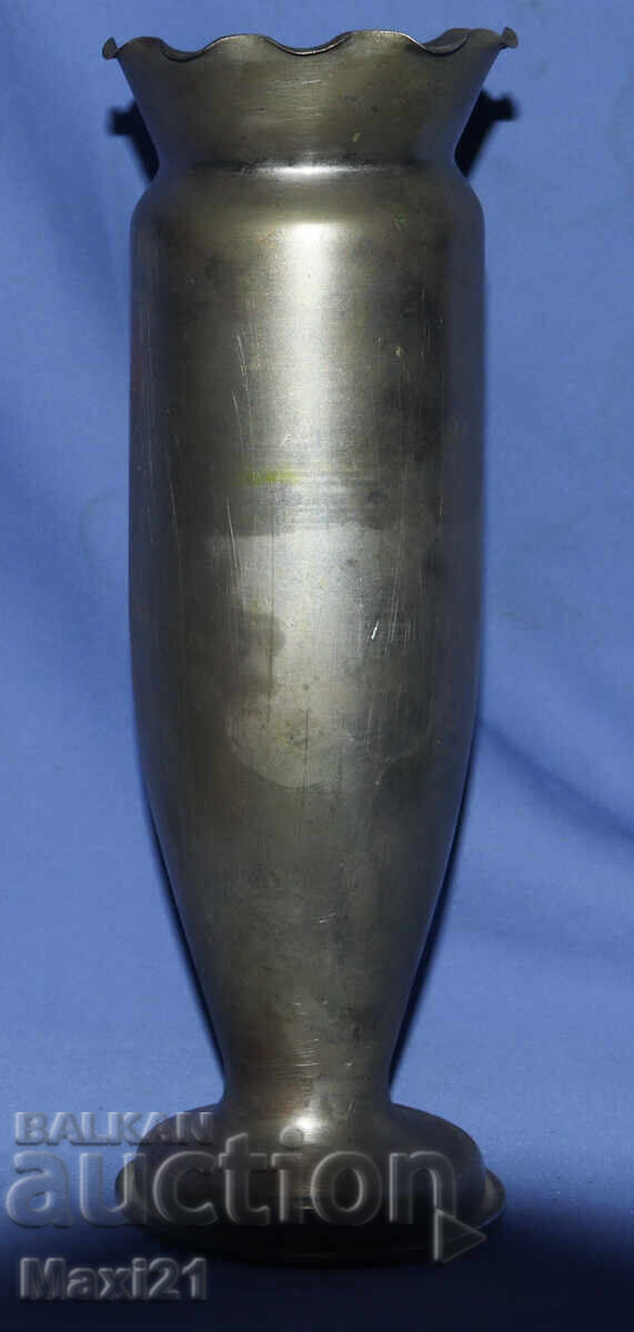 Licitație Vază decorativă veche, obuz de tun