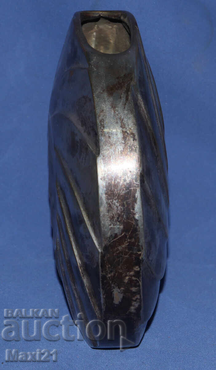 Vintage silver-plated flower vase - 5