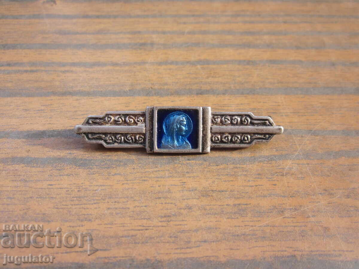 Βασίλειο της Βουλγαρίας, καρφίτσα, κόσμημα, εικόνα με σμάλτο της Παναγίας με τιμή 35.00 BGN | € 17.90 Βασίλειο της Βουλγαρίας, καρφίτσα, κόσμημα, εικόνα με σμάλτο της Παναγίας με τιμή 35.00 BGN | € 17.90