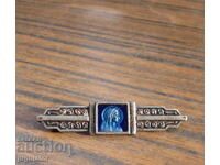 Царство България брошка бижу икона с емайл на Богородица