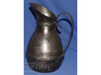 Cană vintage argintată pentru servire, Mexico