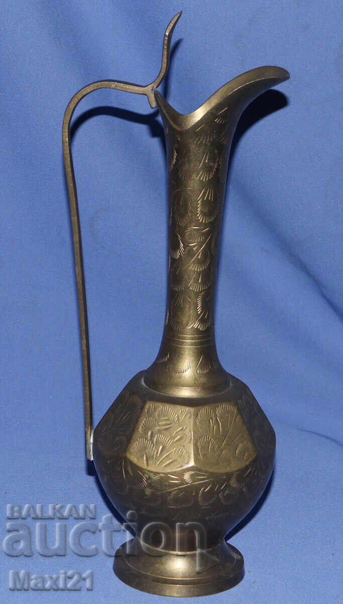 Vintage brass serving pitcher - 5