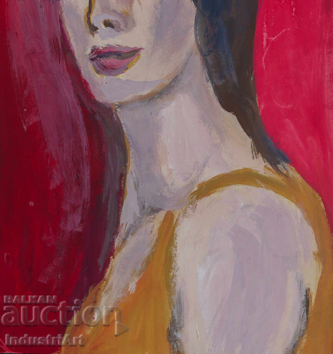 Όμορφη ζωγραφική τέμπερα πορτρέτο γυναίκας με καπέλο - 5 Όμορφη ζωγραφική τέμπερα πορτρέτο γυναίκας με καπέλο - 5