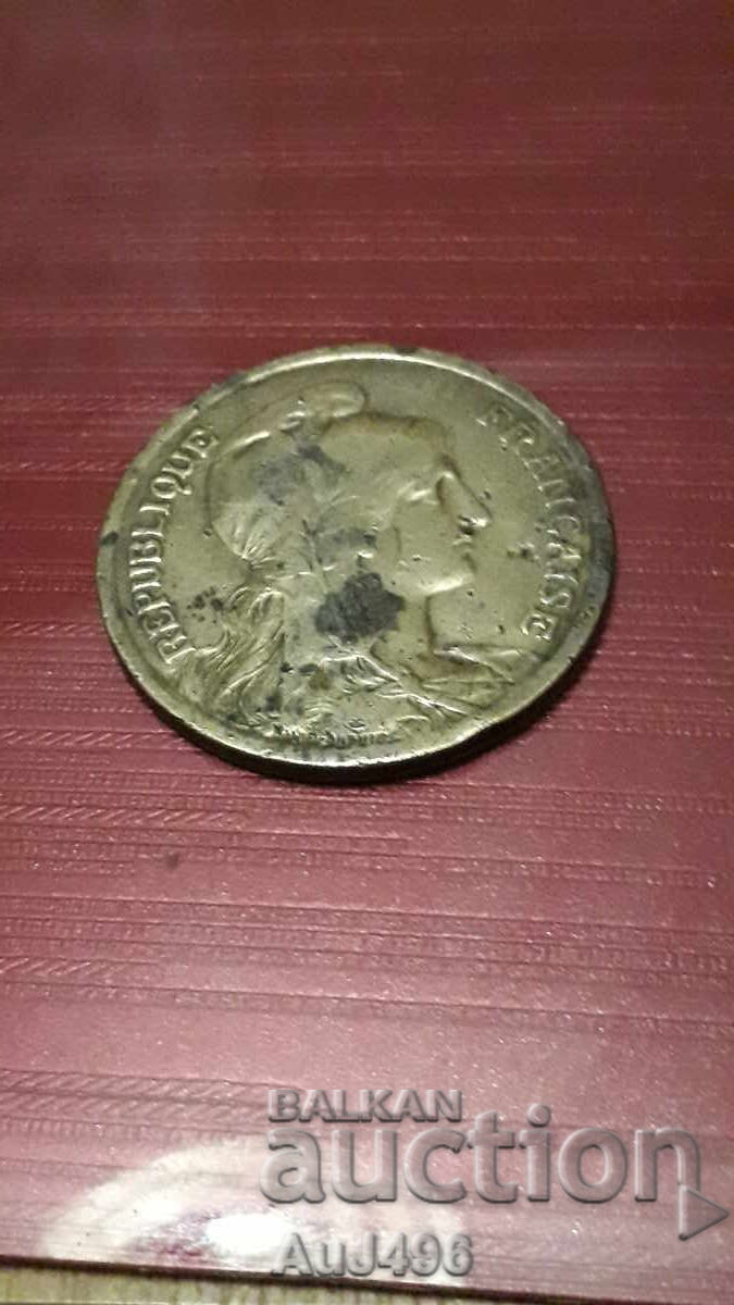 10 сантима 1916 --- монета с матричен гланц! 10 сантима 1916 --- монета с матричен гланц!