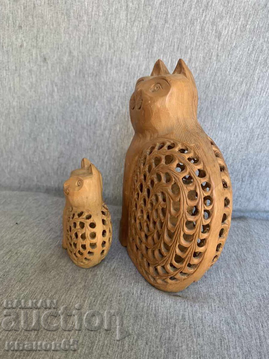 wooden cats - 6 wooden cats - 6