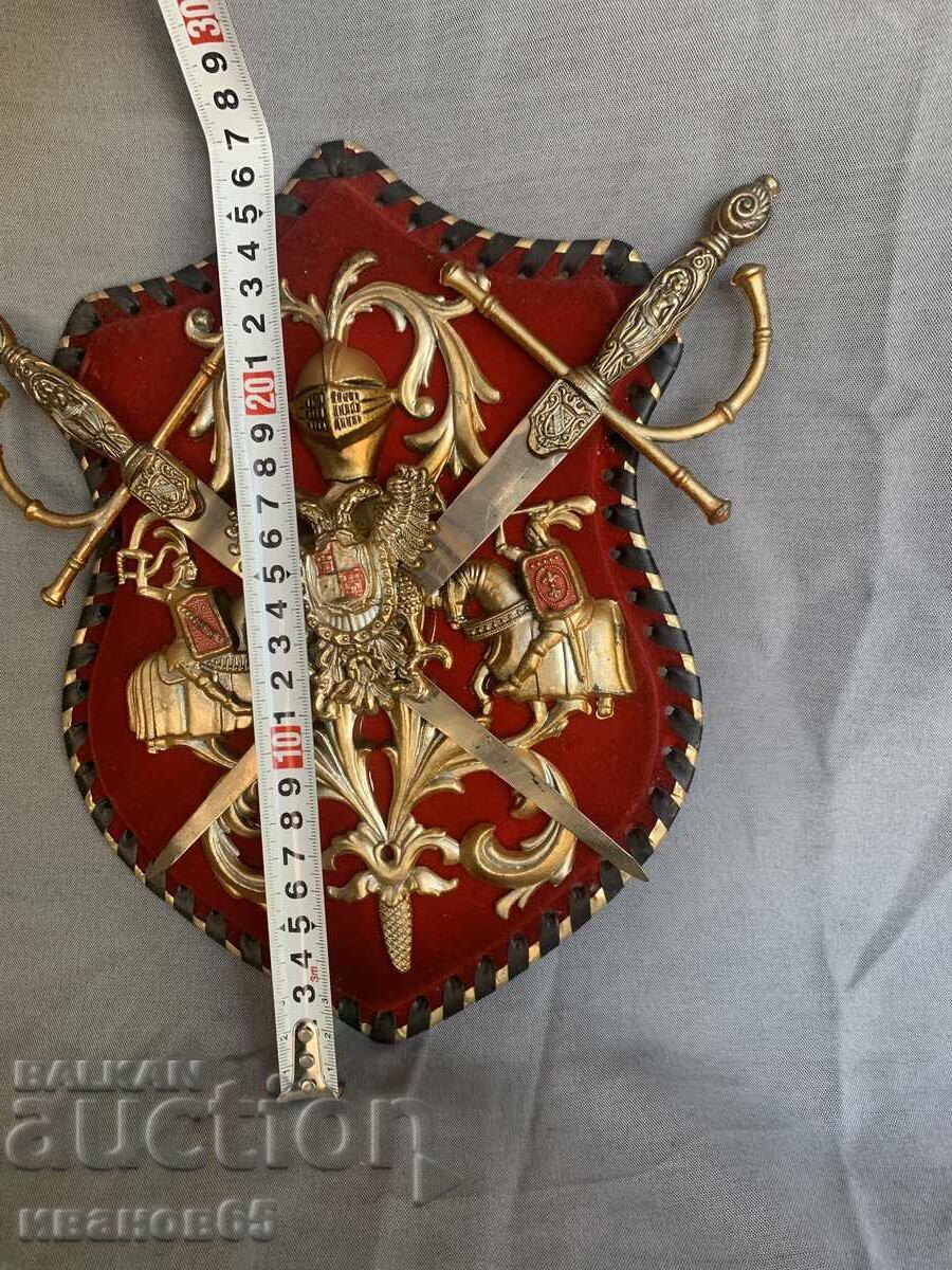 Delivery of Knight's Coat of Arms for Wall