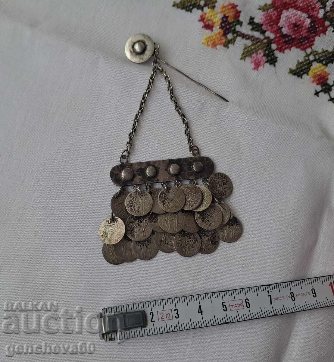 Auction  Revival-era trembler needle, pin, silver, sachan