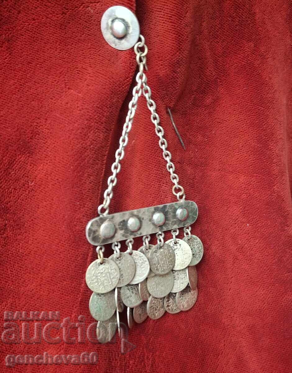 Revival-era trembler needle, pin, silver, sachan - 6