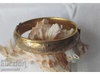 Brățară vintage gravată placată cu aur-dublă