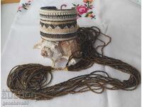 Brățară lată cu mărgele tip manșetă și colier