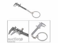 Caliper key ring metal 40mm 4cm pocket "tool" new