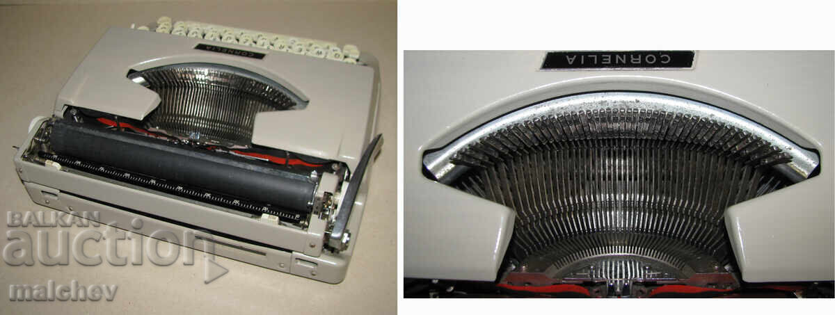 Mașină de scris veche Cornelia cu litere latine, funcțională, excelentă - 6 Mașină de scris veche Cornelia cu litere latine, funcțională, excelentă - 6