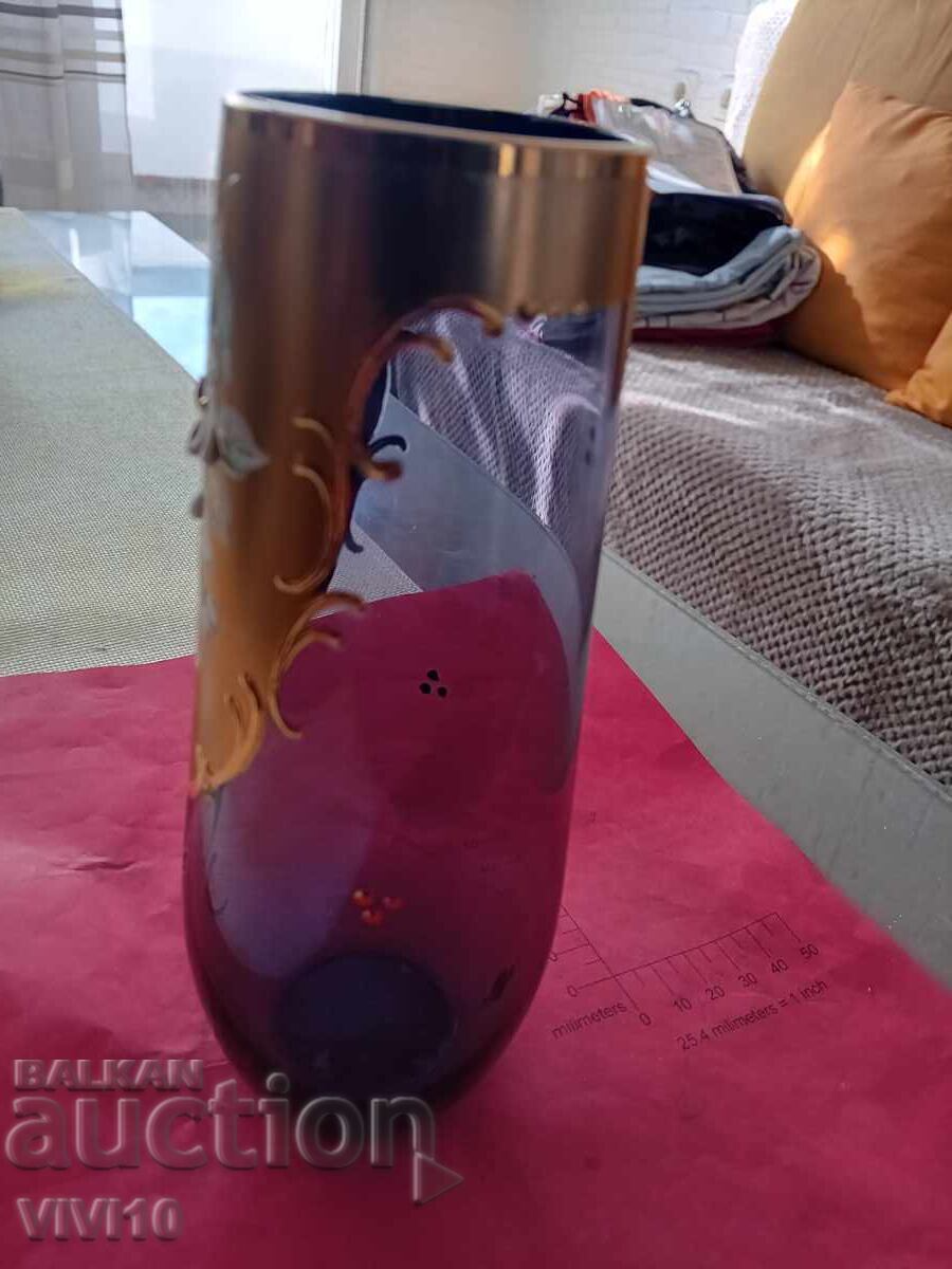 Vază veche Boemia, 19cm, Aurire cu preț 80.00 BGN | € 40.90