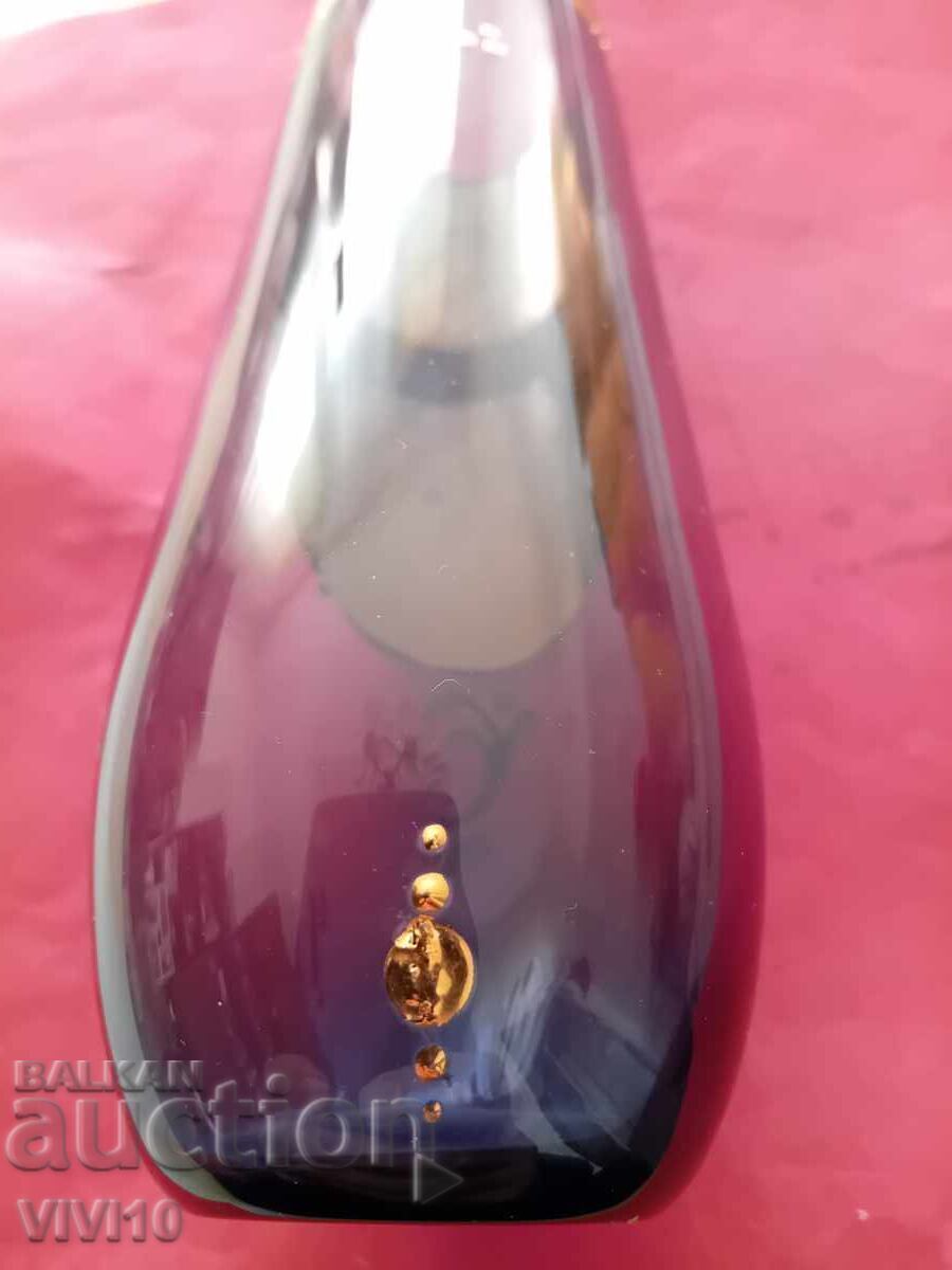 Antique Bohemian Vase, 19cm, Gilded - 5