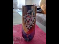 Vază veche Boemia, 19cm, Aurire