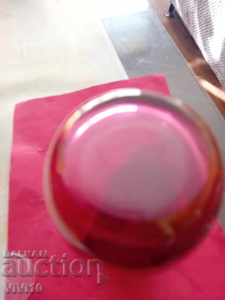 Vază veche de Boemia, email, Aurire - 5