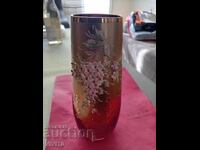 Vază veche de Boemia, email, Aurire