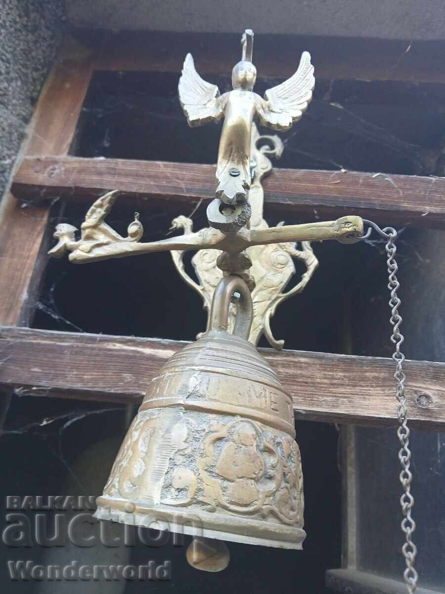 Auction  Antique French bell with an angel