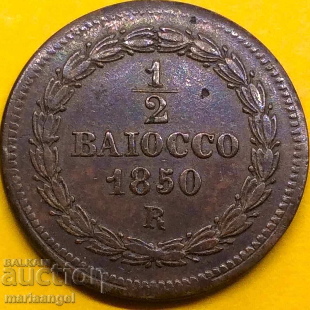 1/2 bayoko 1850 Vatican ROME 23mm bronze - 5