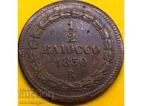 1/2 bayoko 1850 Vatican ROME 23mm bronze