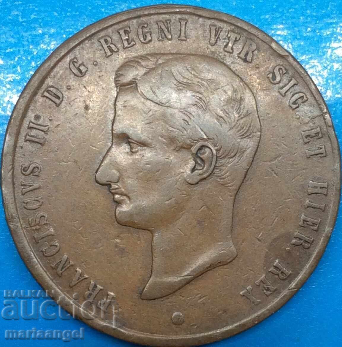 1859 10 tornese Ιταλία Francis 31,04g χαλκός με τιμή 90.00 BGN | € 46.02