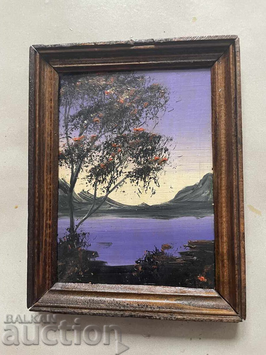 Tablou - 18/14 cm, ulei, placă de fibră lemnoasă Tablou - 18/14 cm, ulei, placă de fibră lemnoasă