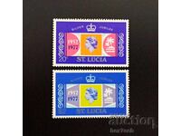 Σεντ Λουσία 1977 20 σεντ και 2 δολάρια Βασίλισσα Ελισάβετ II